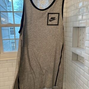 Nike Grey and Black Racerback Tank Top